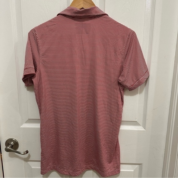 Women's Polo Striped Button Down Shirt - Red - Picture 5 of 5